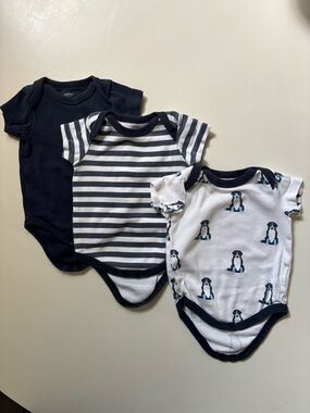 Monica and Andy 3-Pack Short Sleeve Bodysuits